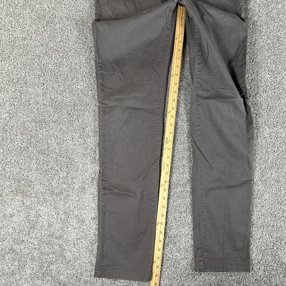 Ted Baker London Pants Mens 32x34 Brown Check Pattern Slim Straight Exmoor Chino - Picture 9 of 10